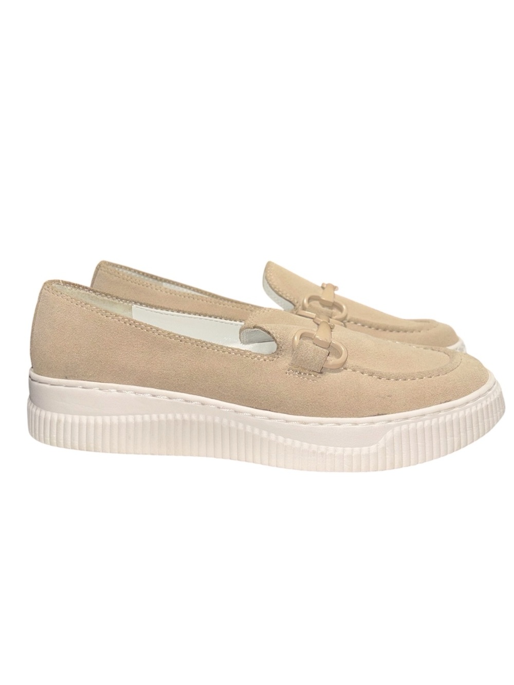Sofft Fable Loafer Suede In Biege/Tan Neutral Minimalist Coastal Casual Size 7M - Picture 4 of 11